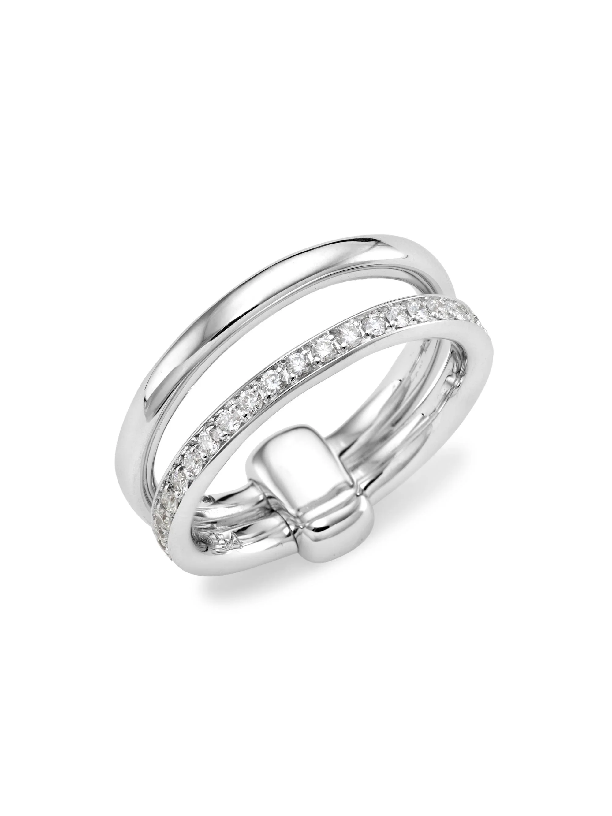 Women's Iconica 18K White Gold & Diamond Ring - 1