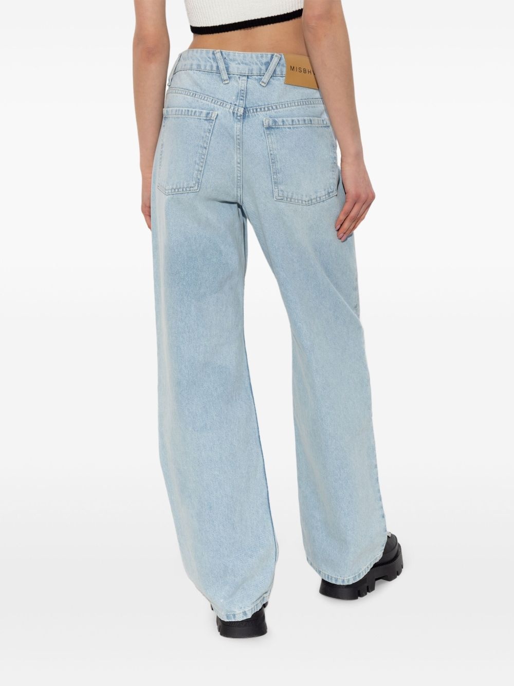 monogram-pattern jeans - 3