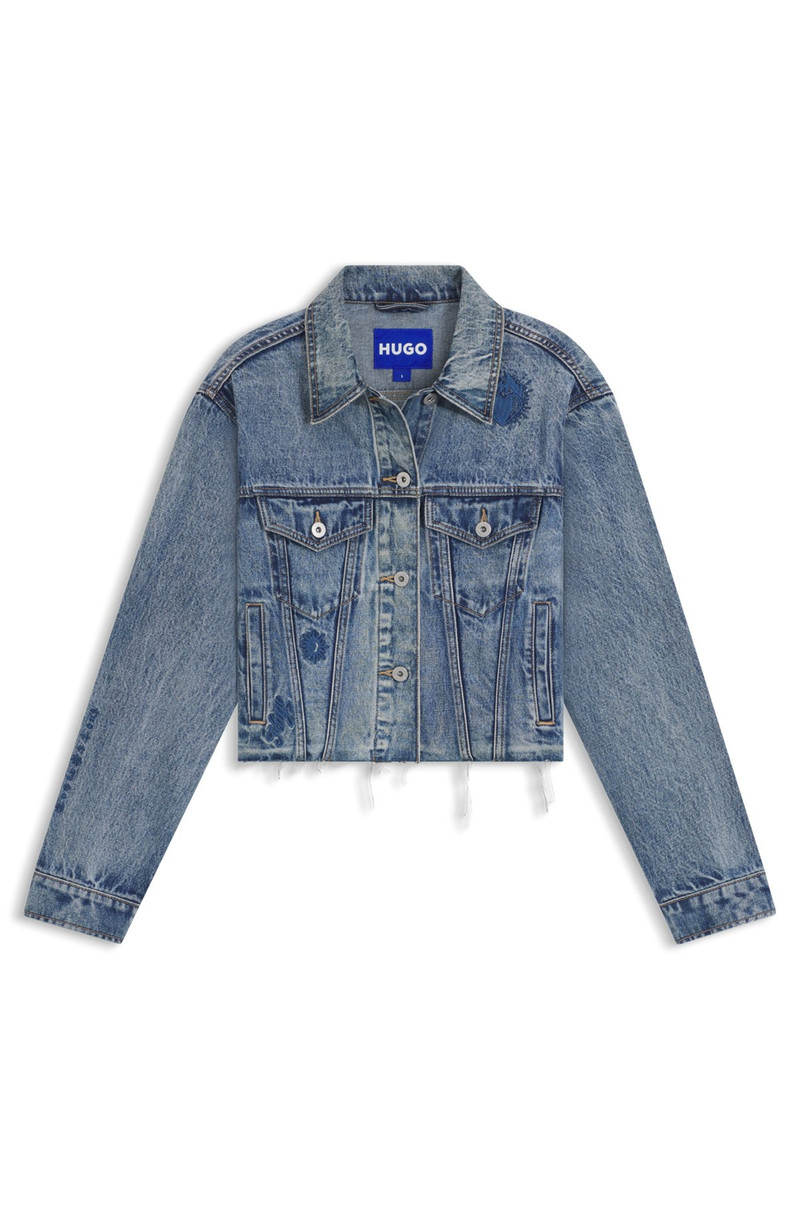 RELAXED-FIT DENIM JACKET WITH EMBROIDERED MOTIFS 1