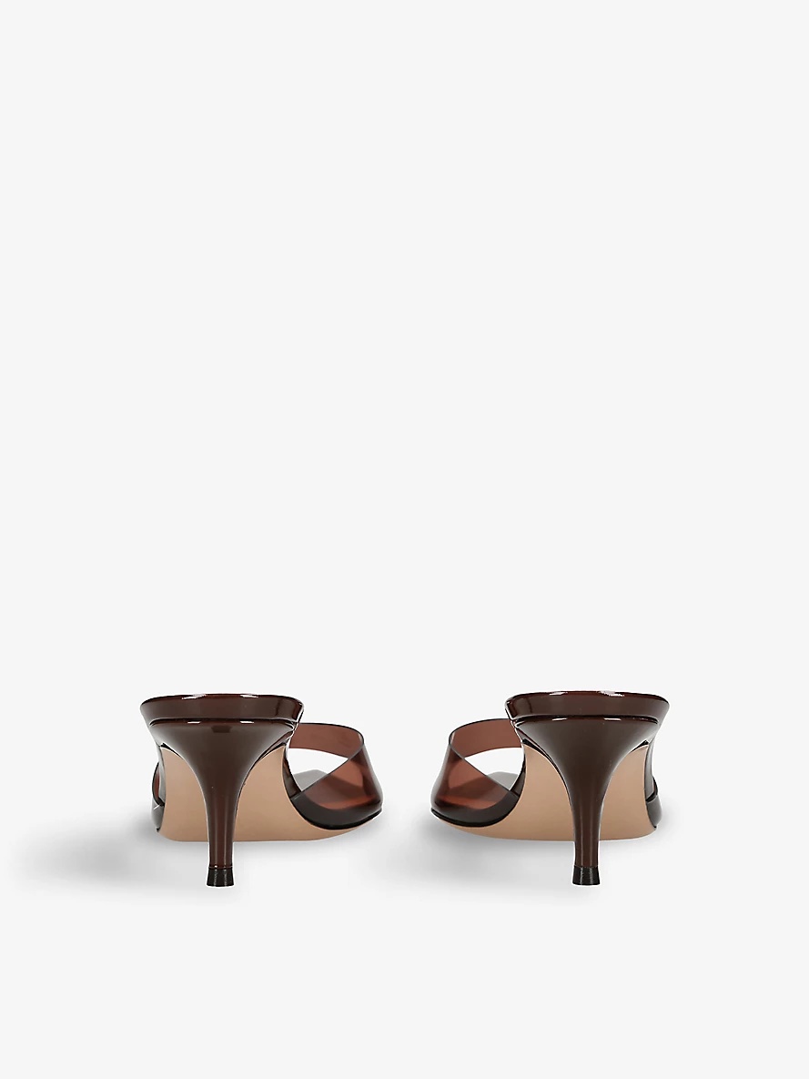 Vernice open-toe PVC heeled mules - 4