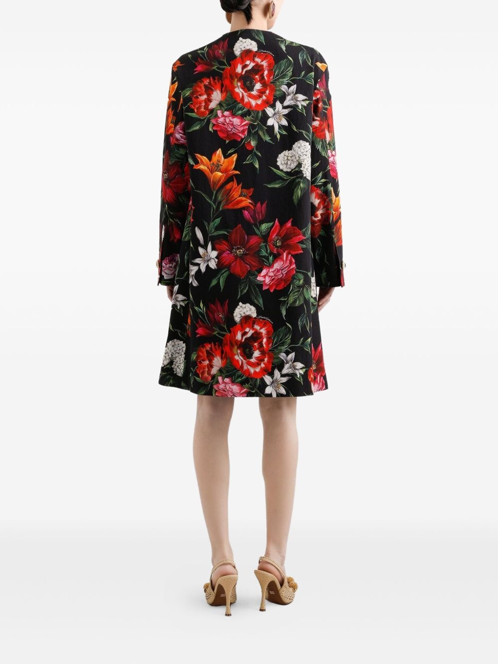 floral-print mini dress - 3