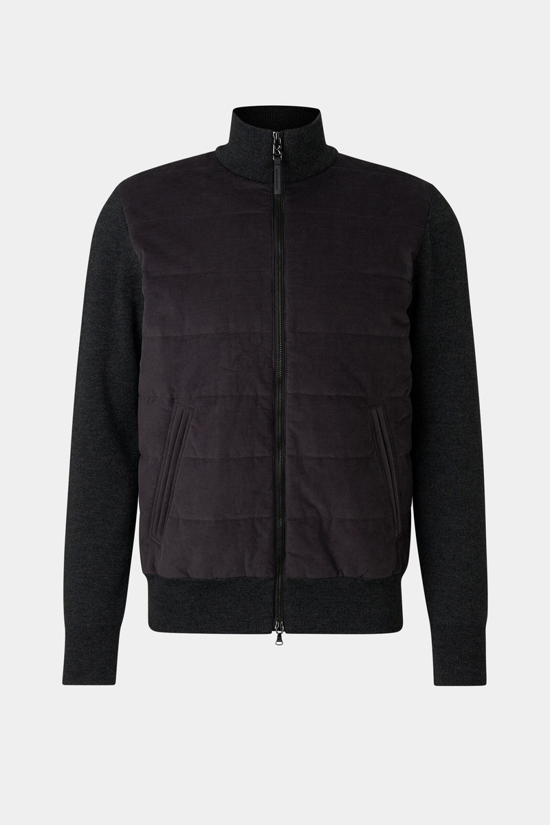 Zisco hybrid knit jacket in Anthracite 1
