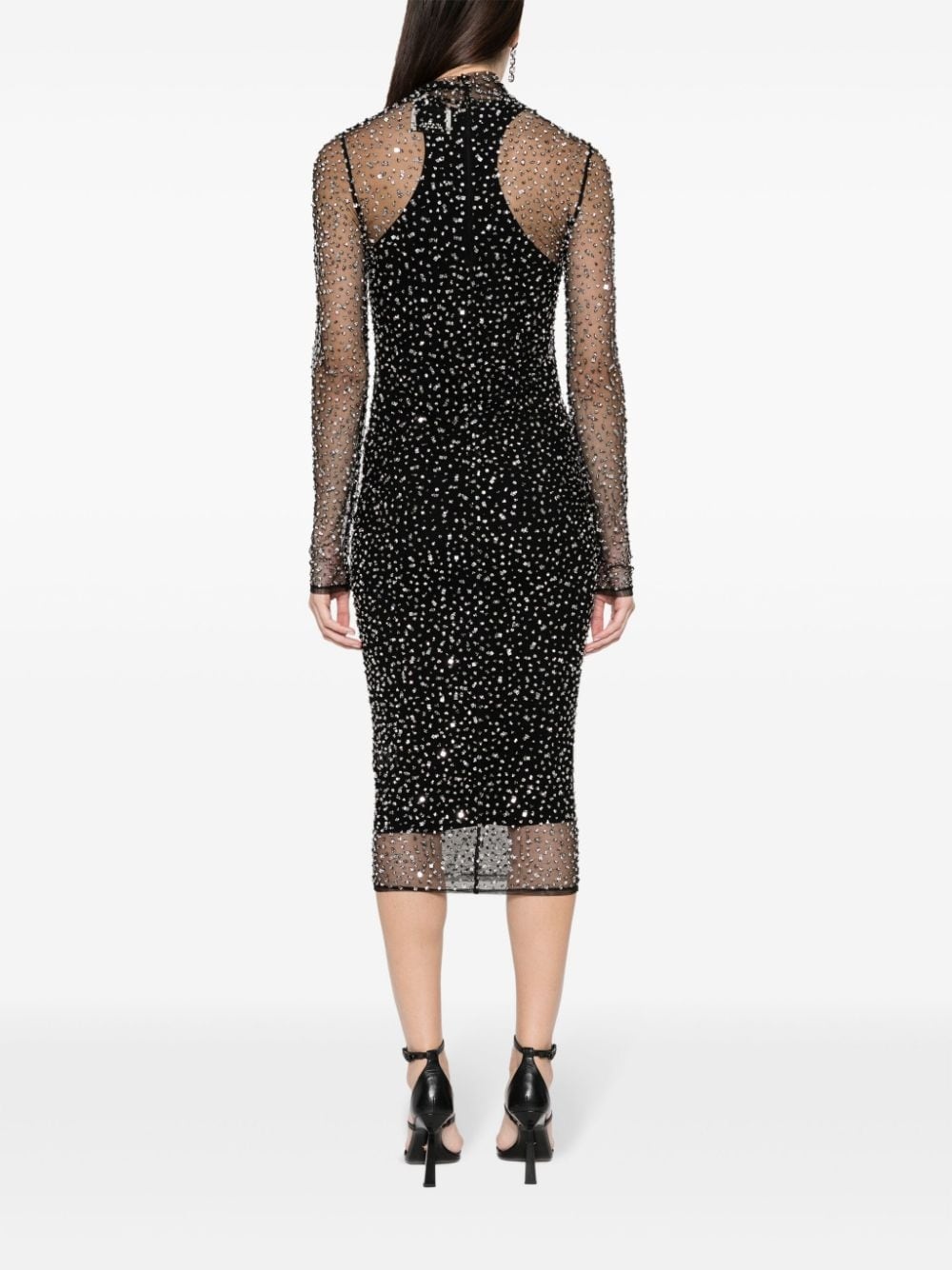 Tegan crystal-embellished midi dress - 4