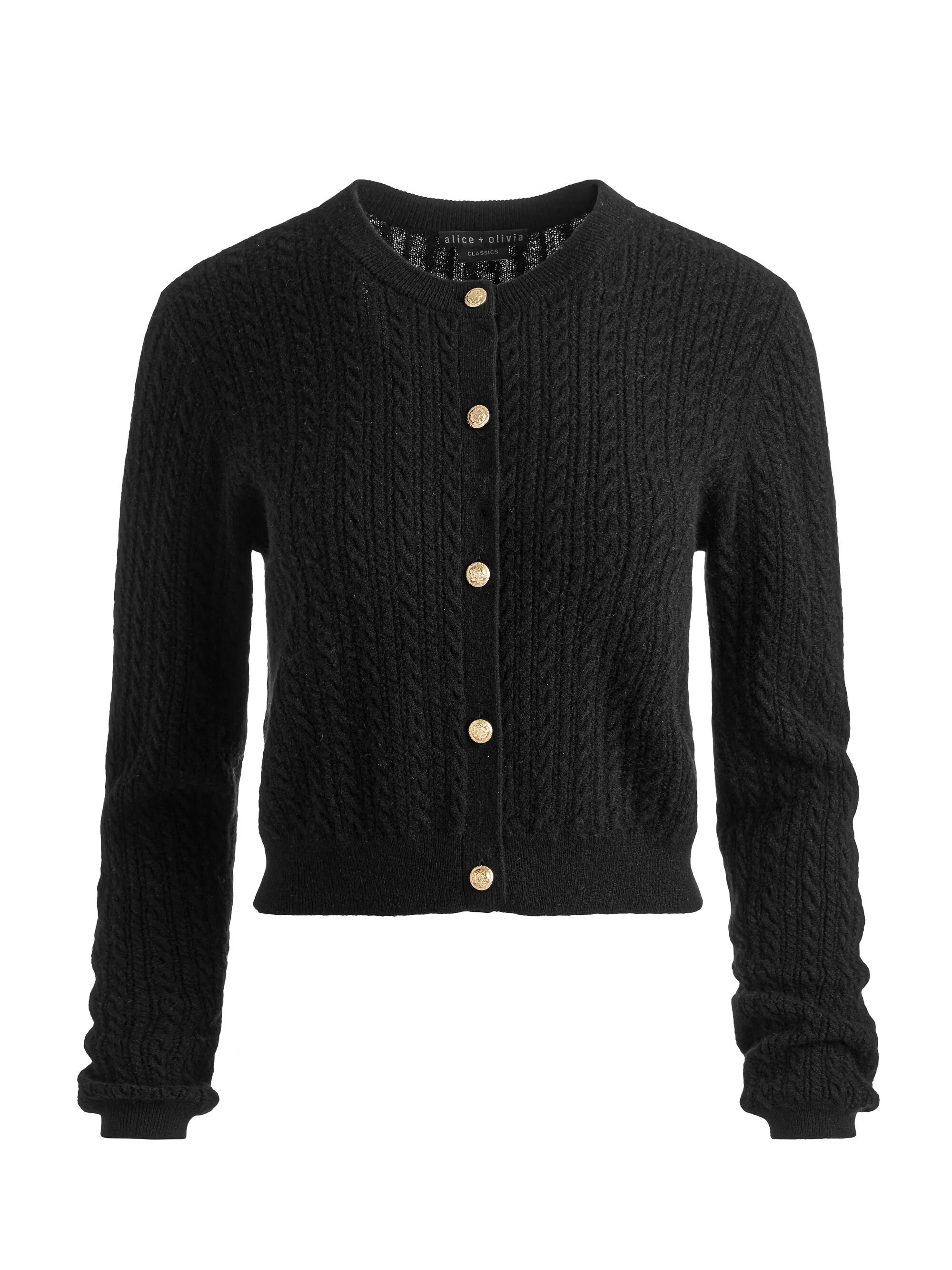 DOLLIE CASHMERE CABLEKNIT CARDIGAN - 1