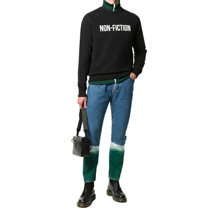 Off-White FW20 Non-Fiction Printing Pullover Men Black OMBA025E20FLE0071001 - 4