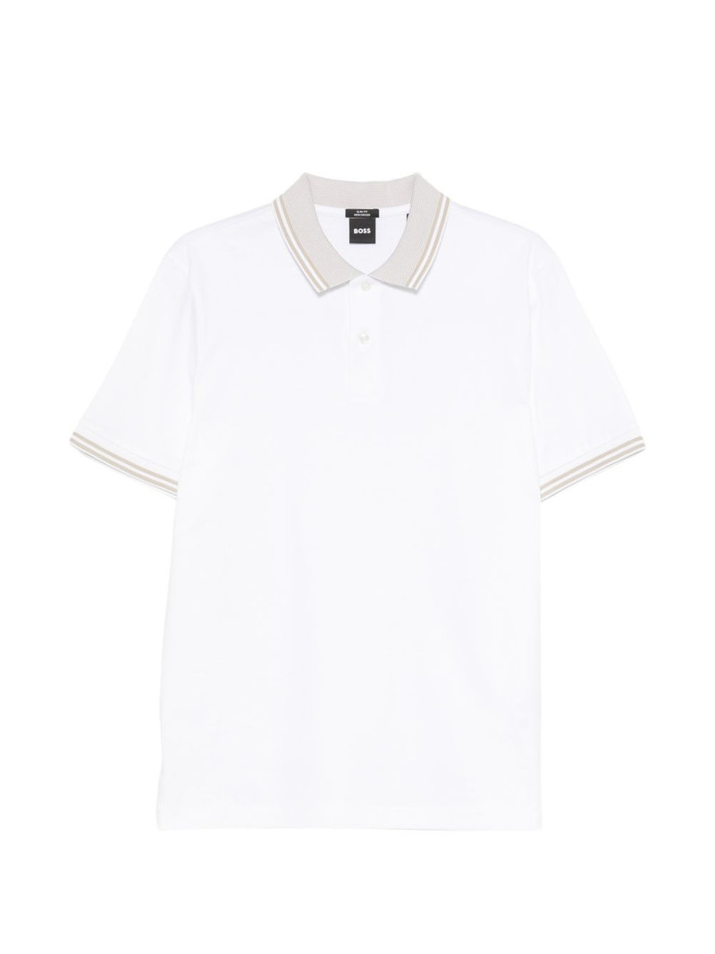 tipped-trim polo shirt 1