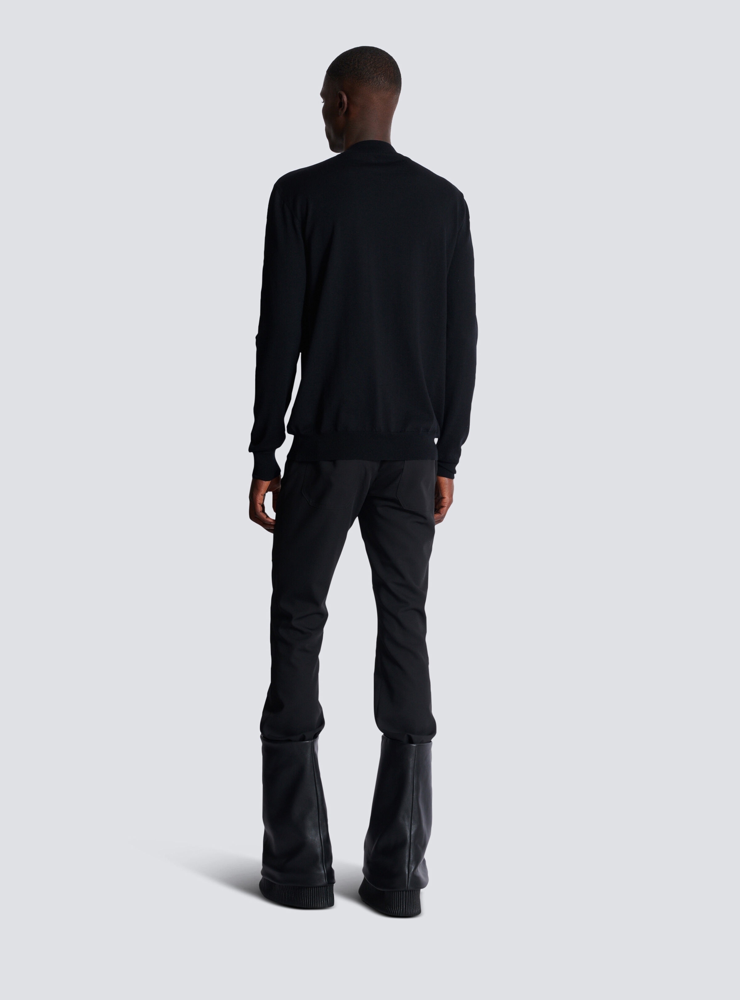 Knit jumper with Balmain Couture label - 4