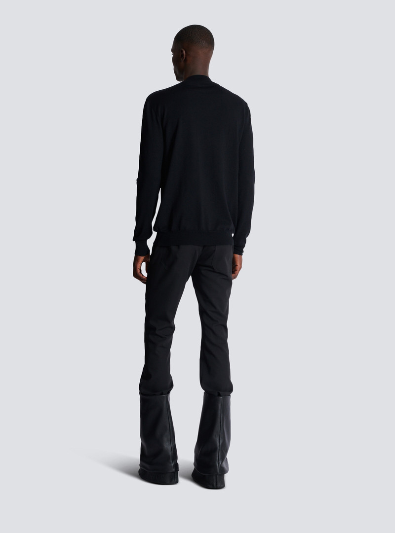 Knit jumper with Balmain Couture label 4