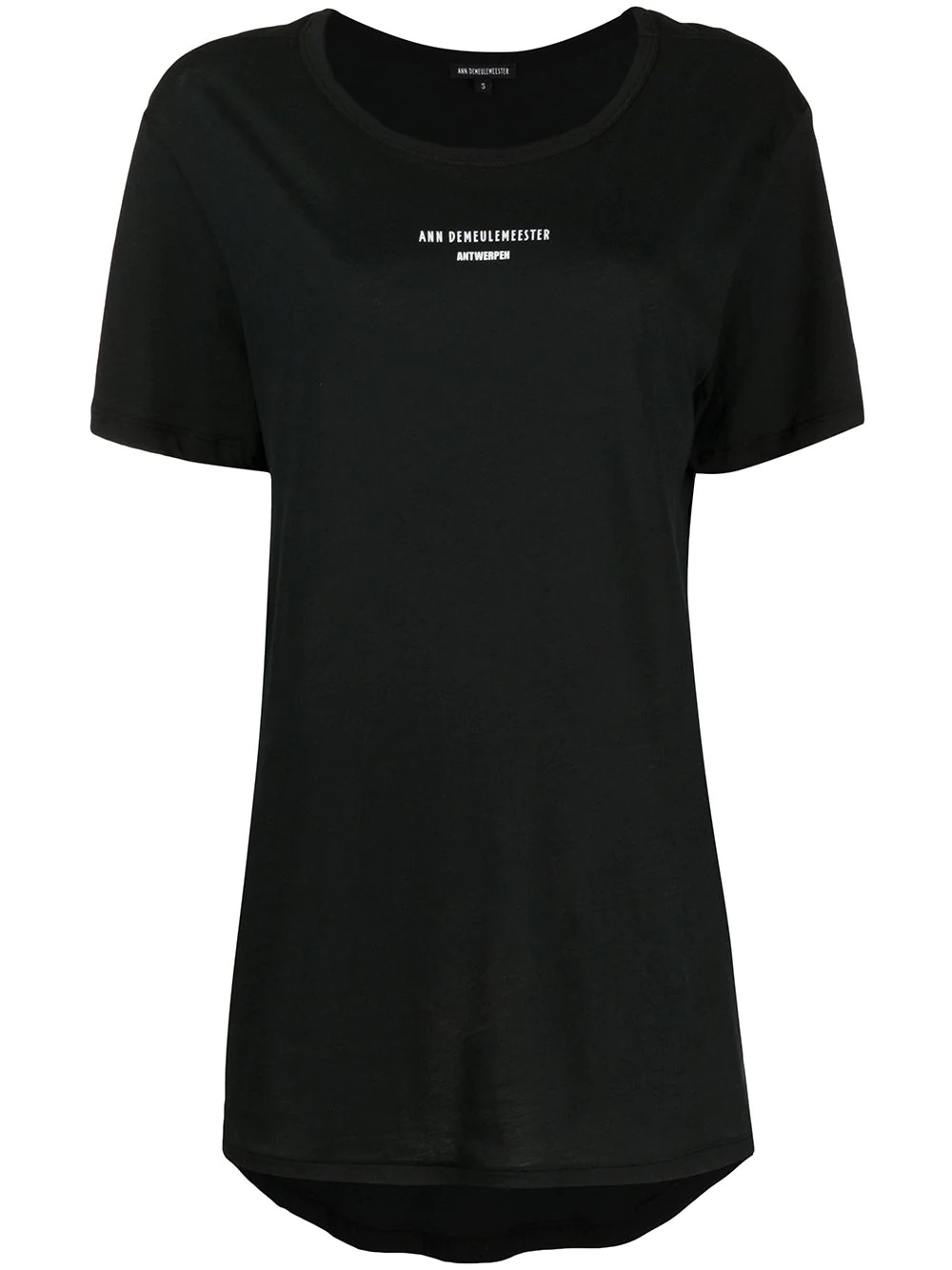 longline logo print T-shirt - 1