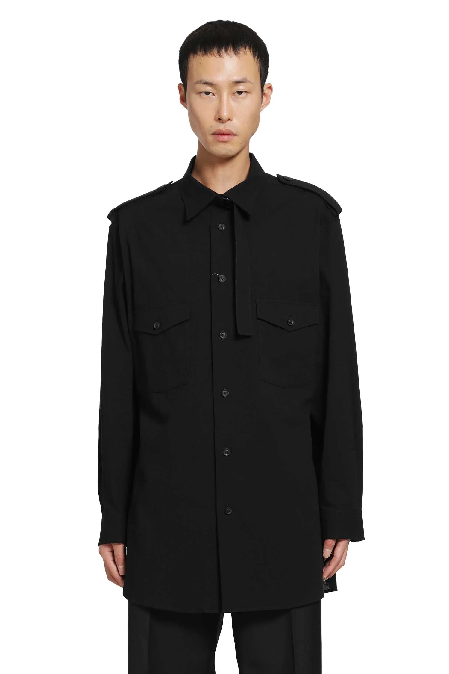 Organic Calico Collar Tab Blouse - 1