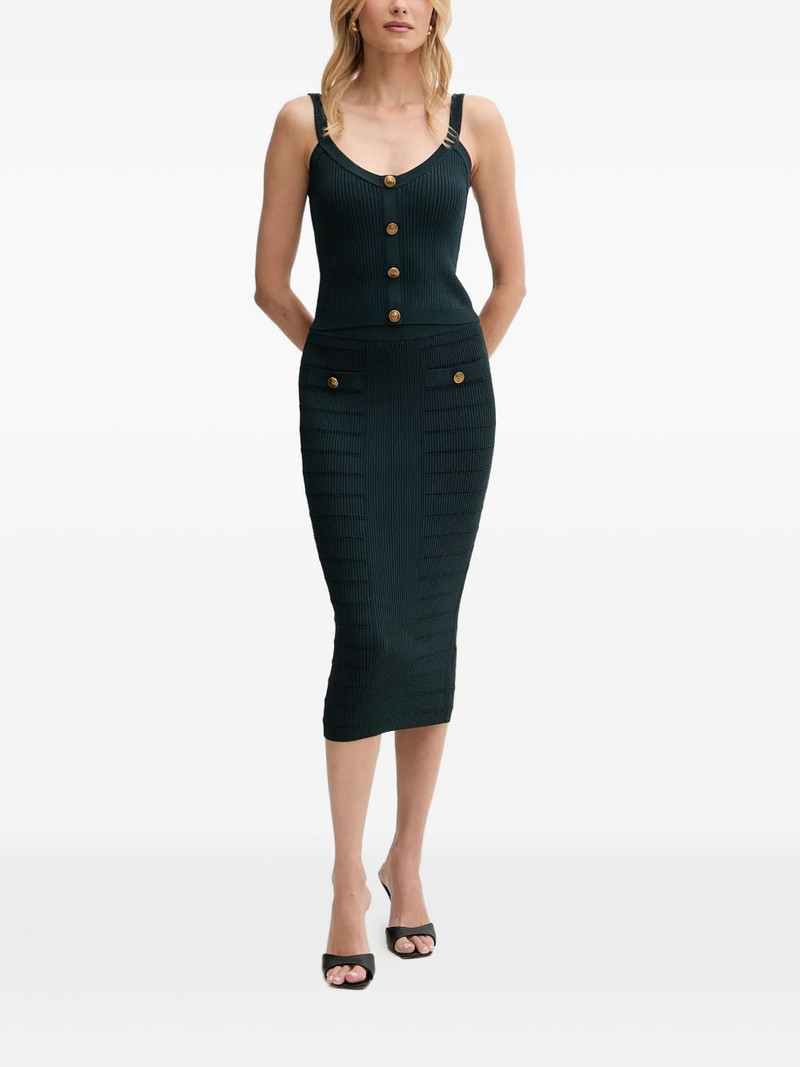 GUESS USA ribbed button-detail skirt outlook