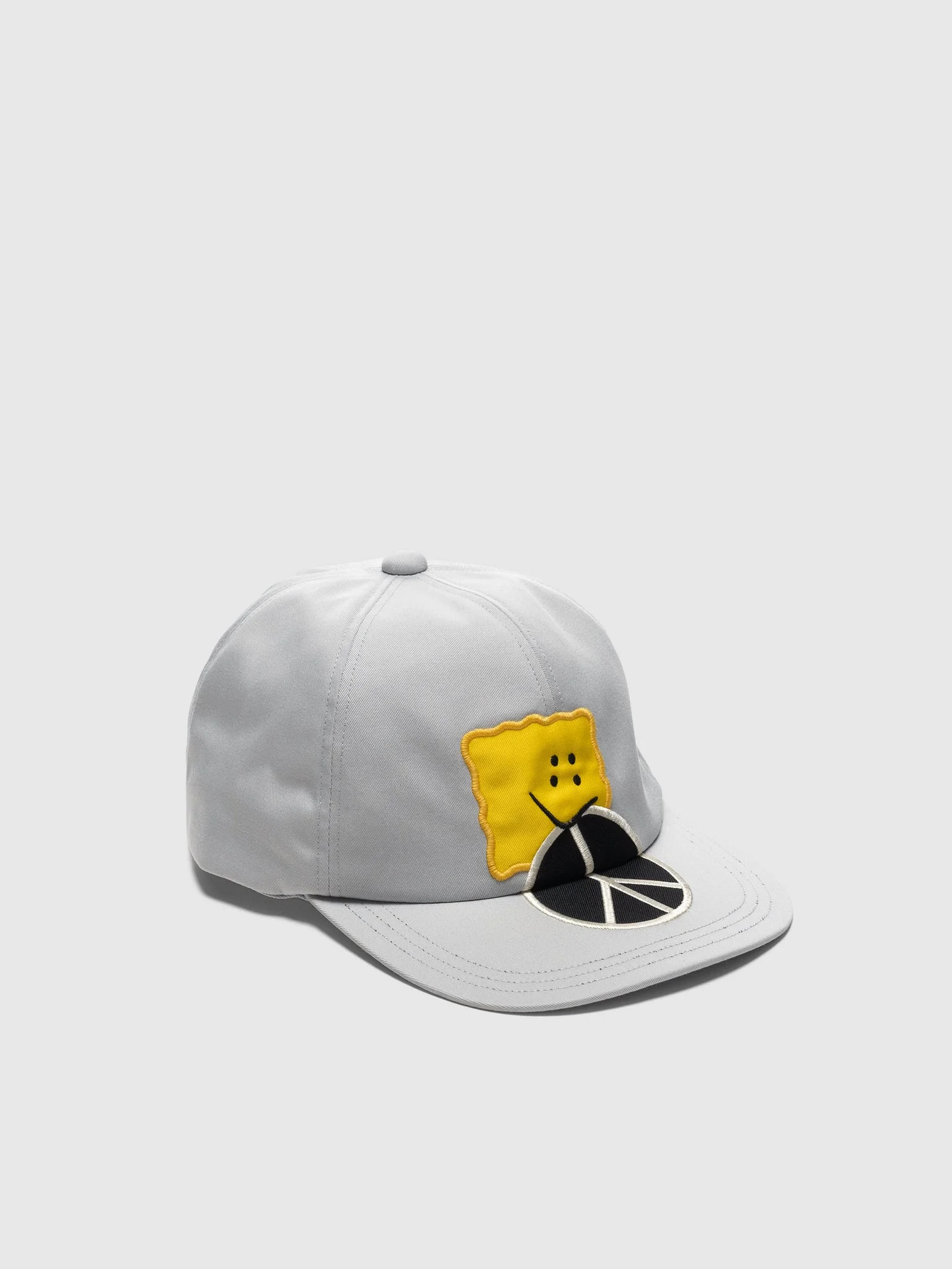 Chino Baseball Cap (PECKISH PEACE Embroidery) LightGray - 1