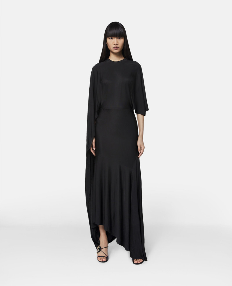Asymmetric Cape Sleeve Dress 3