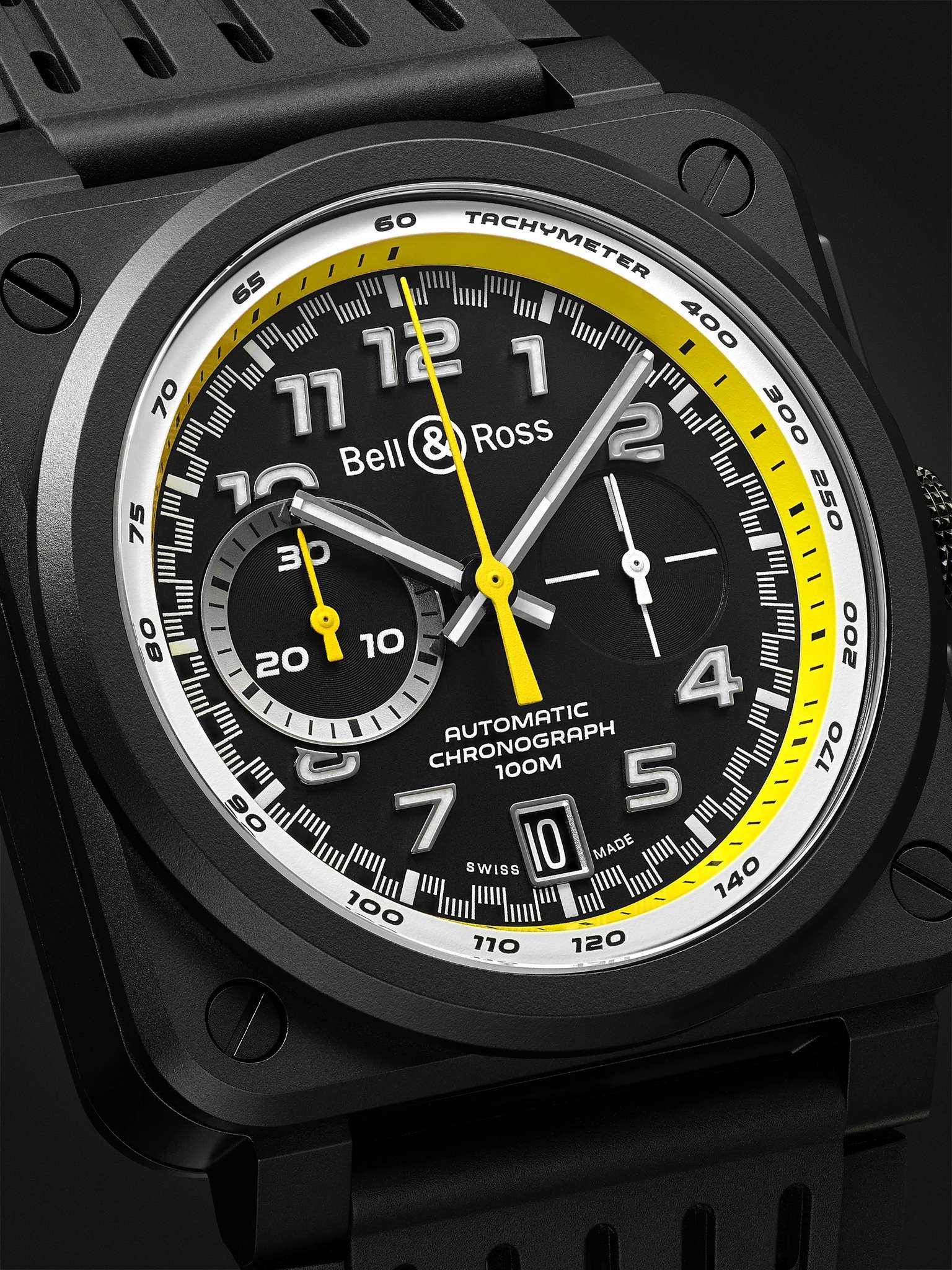 BR 03-94 R.S.20 Limited Edition Automatic Chronograph 42mm Ceramic and Rubber Watch, Ref. No. BR0394 - 5