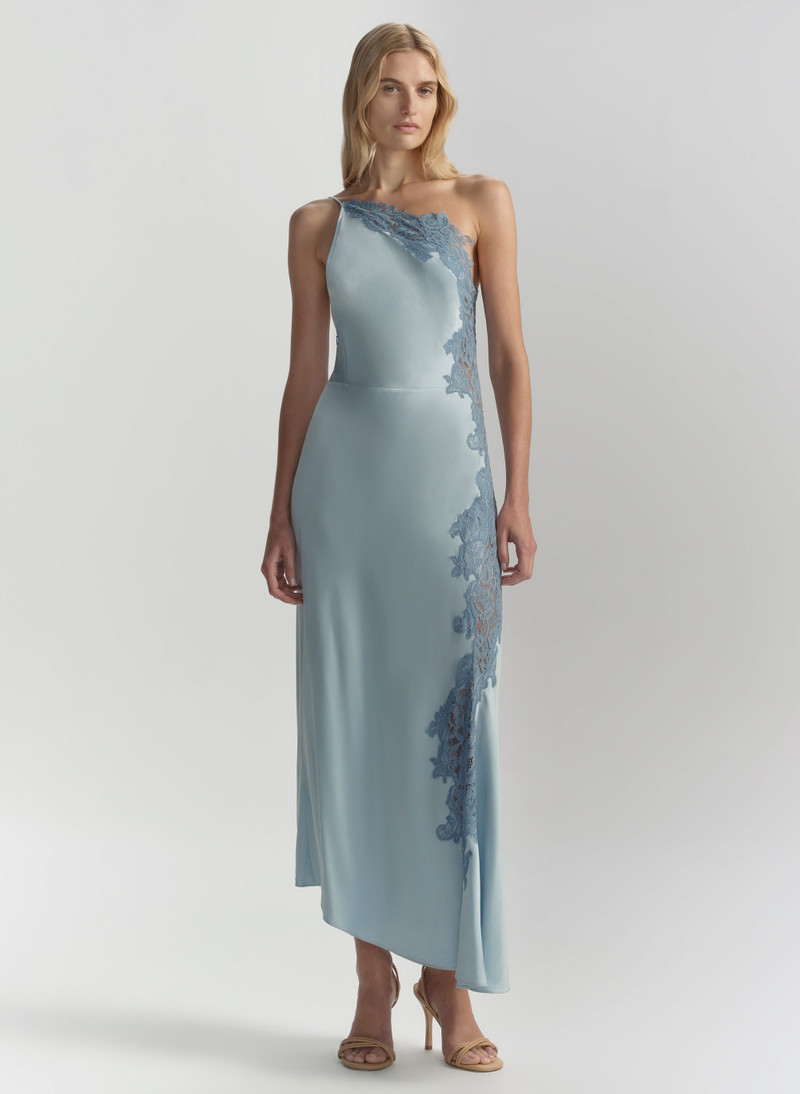 A.L.C. Lou Satin and Lace Midi Dress outlook