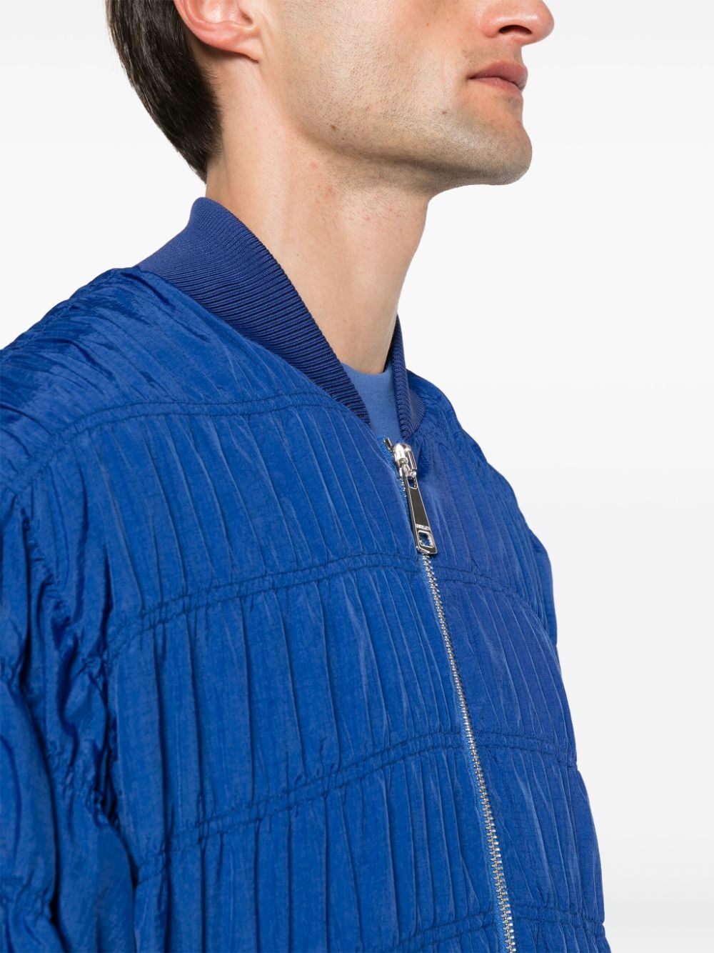 ruched-detail oversize jacket - 5