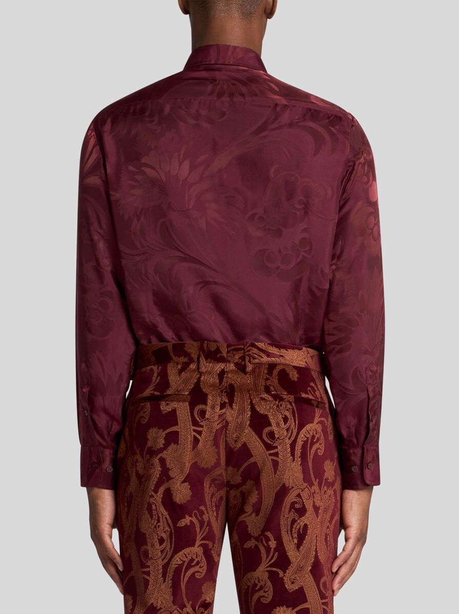 FLORAL LEAFY JACQUARD ROMA SHIRT - 4