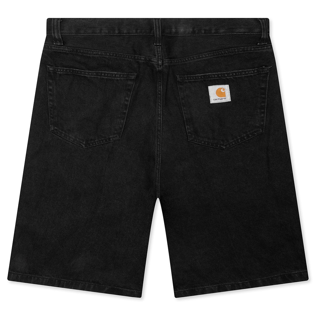 LANDON SHORT - BLACK STONE WASHED - 2