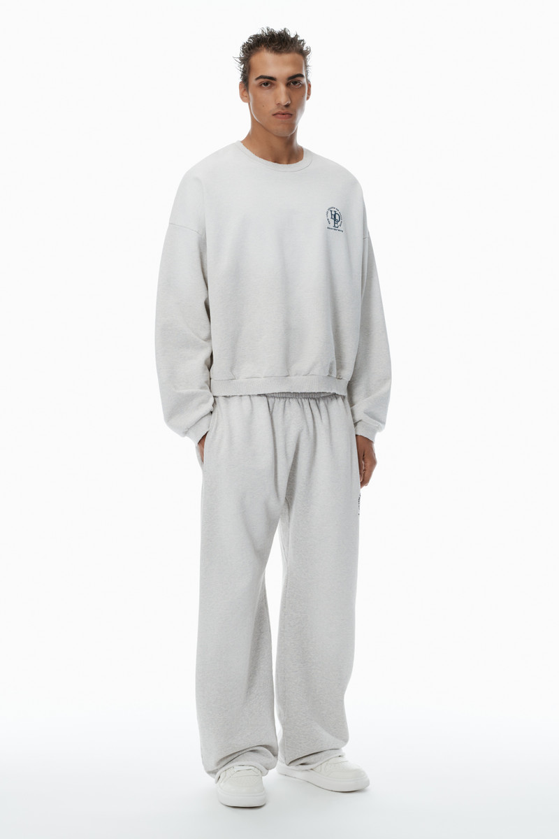 Alexander Wang Unisex Logo Oversized Cotton Terry Sweatshirt outlook