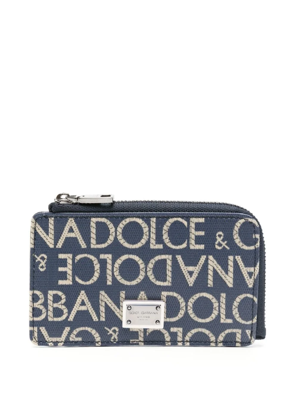 jacquard-logo motif cardholder - 1