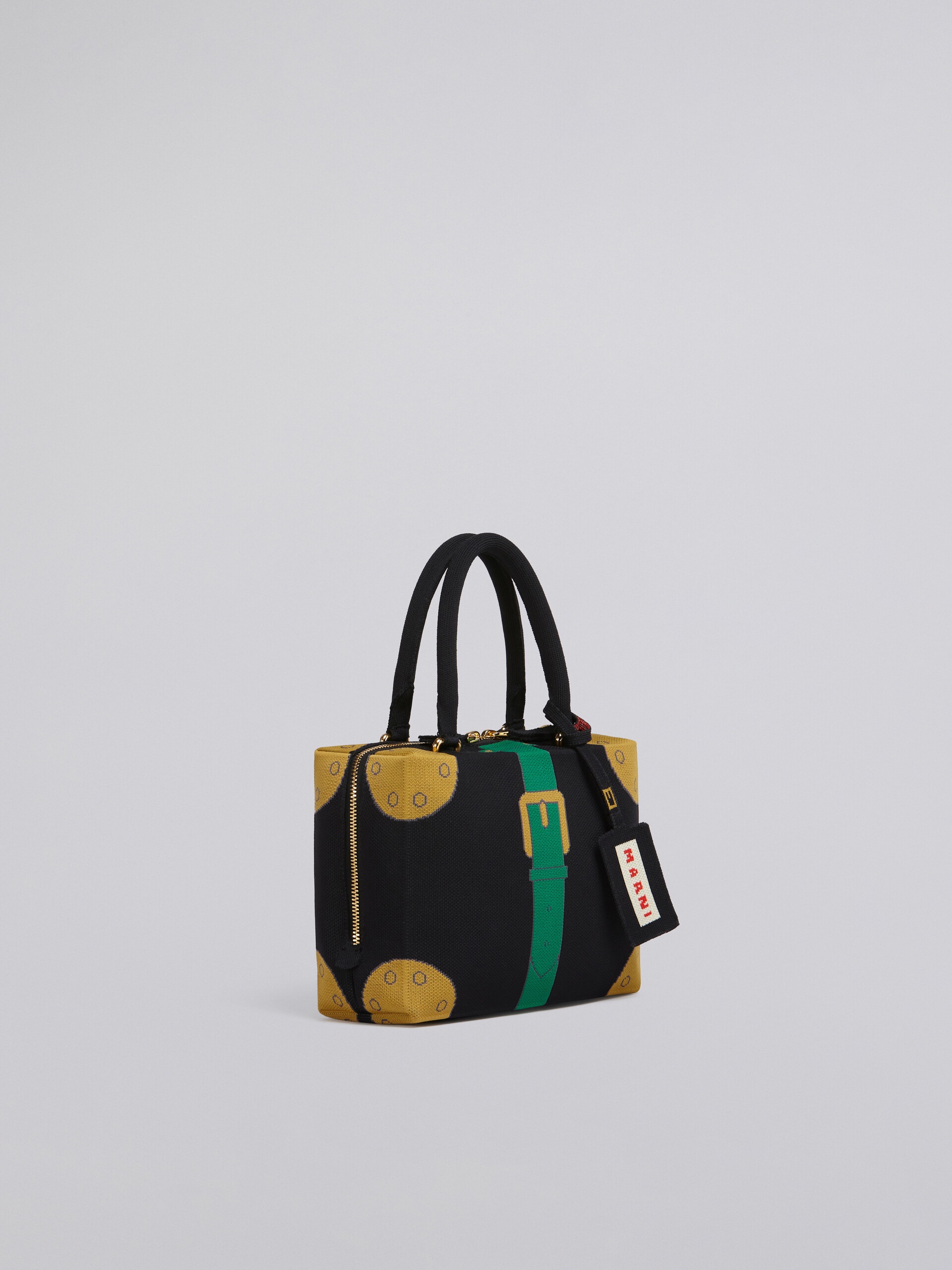 CUBIC BAG IN BLACK TROMPE-L'ŒIL JACQUARD - 6