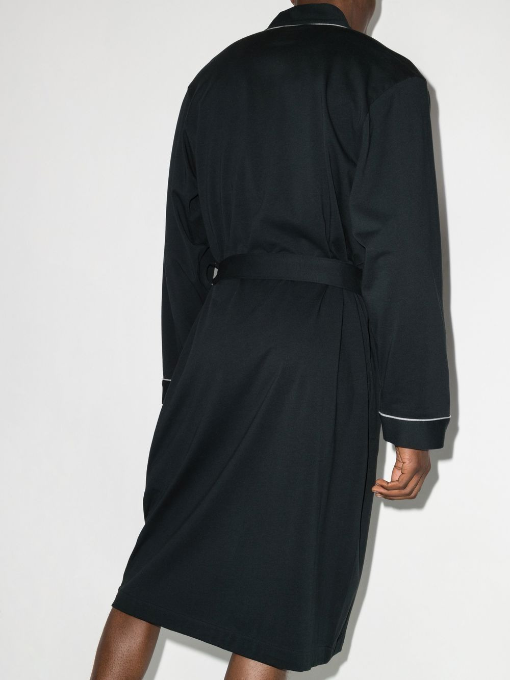 embroidered-logo lounge robe - 3