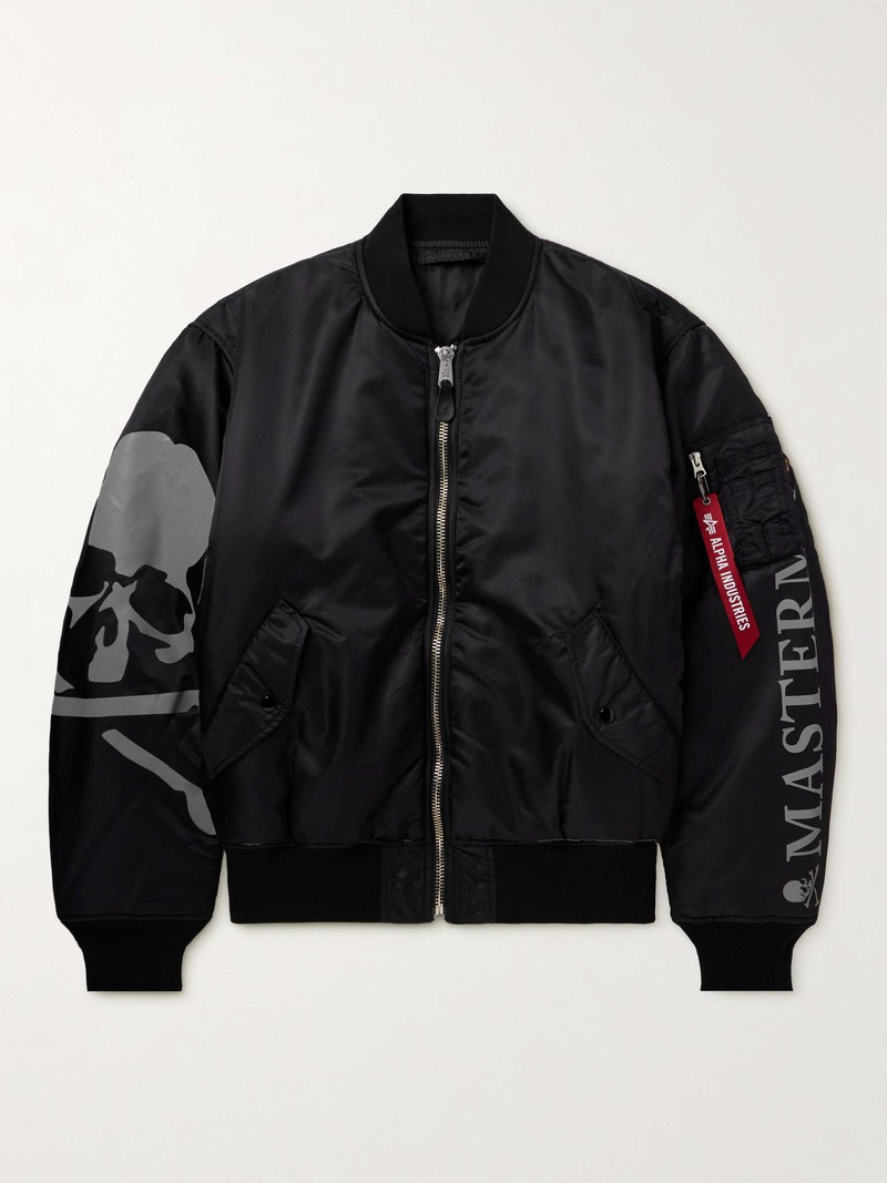 + Alpha Industries MA-1 Reversible Logo-Print Quilted Shell Bomber Jacket 1