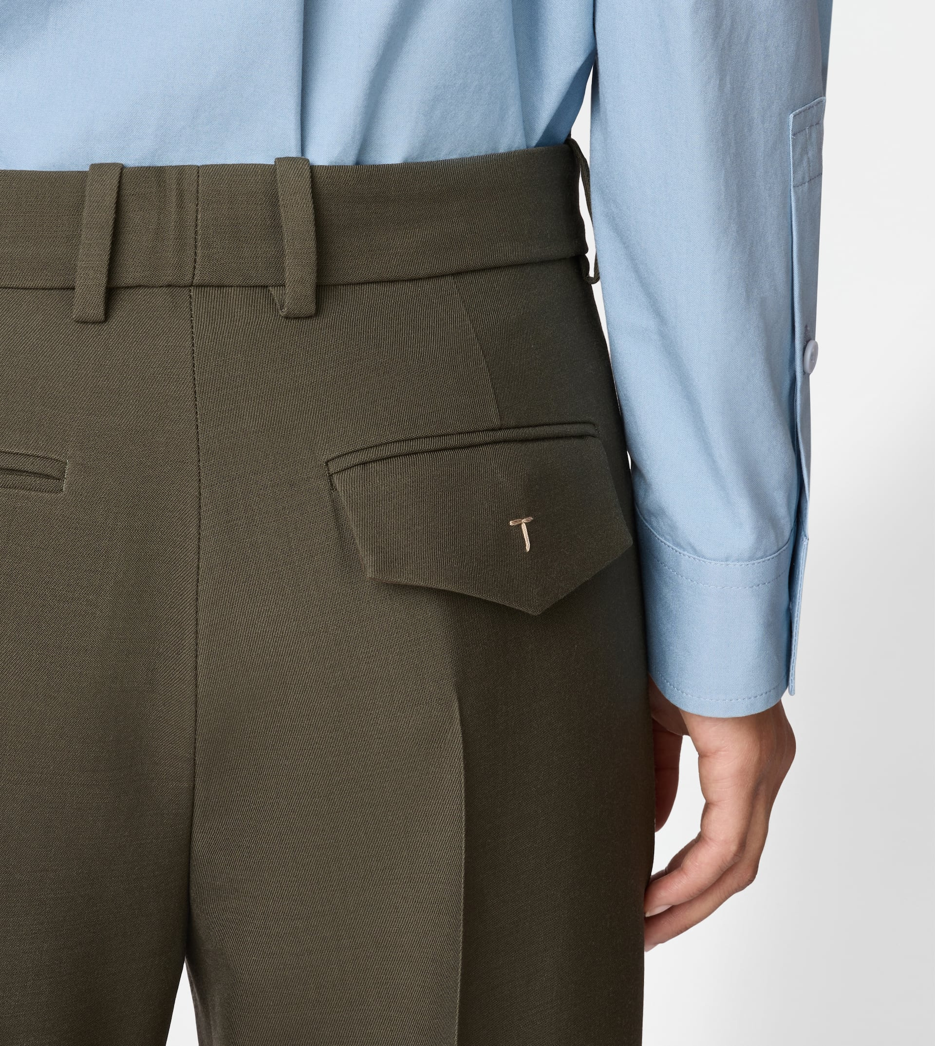 PANTS IN WOOL - GREEN - 6