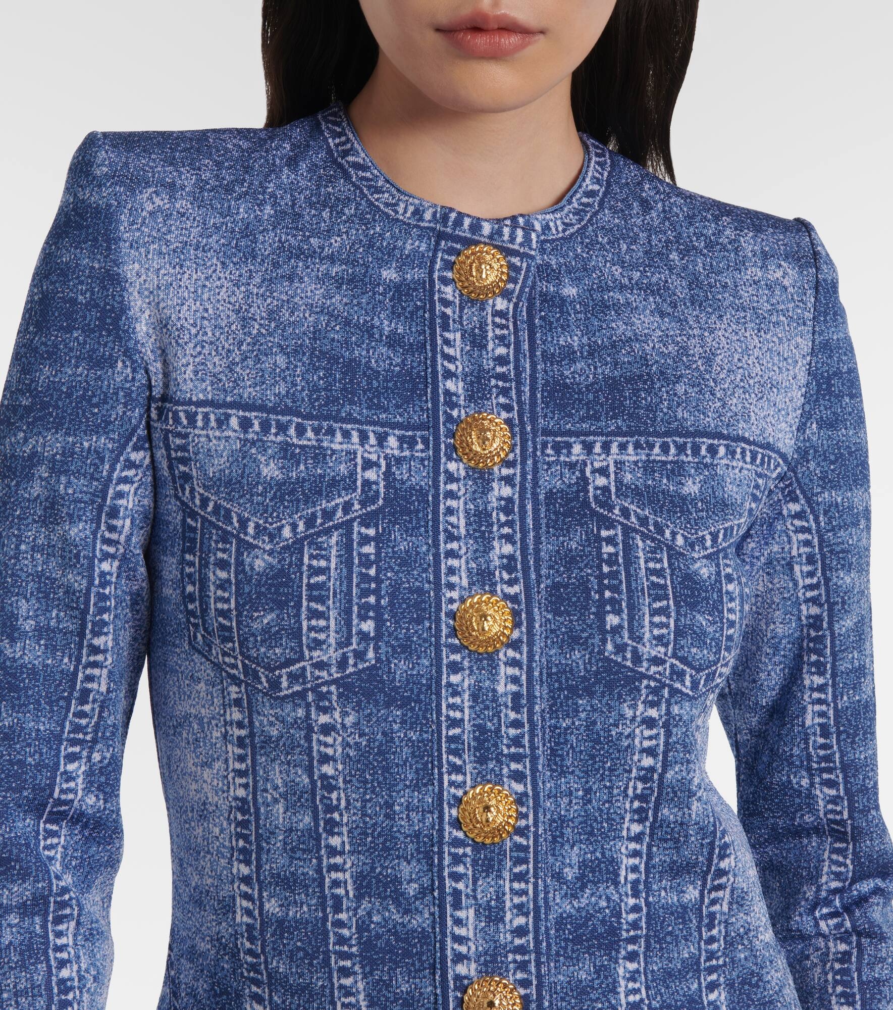 Trompe l'oeil jacquard cardigan - 4