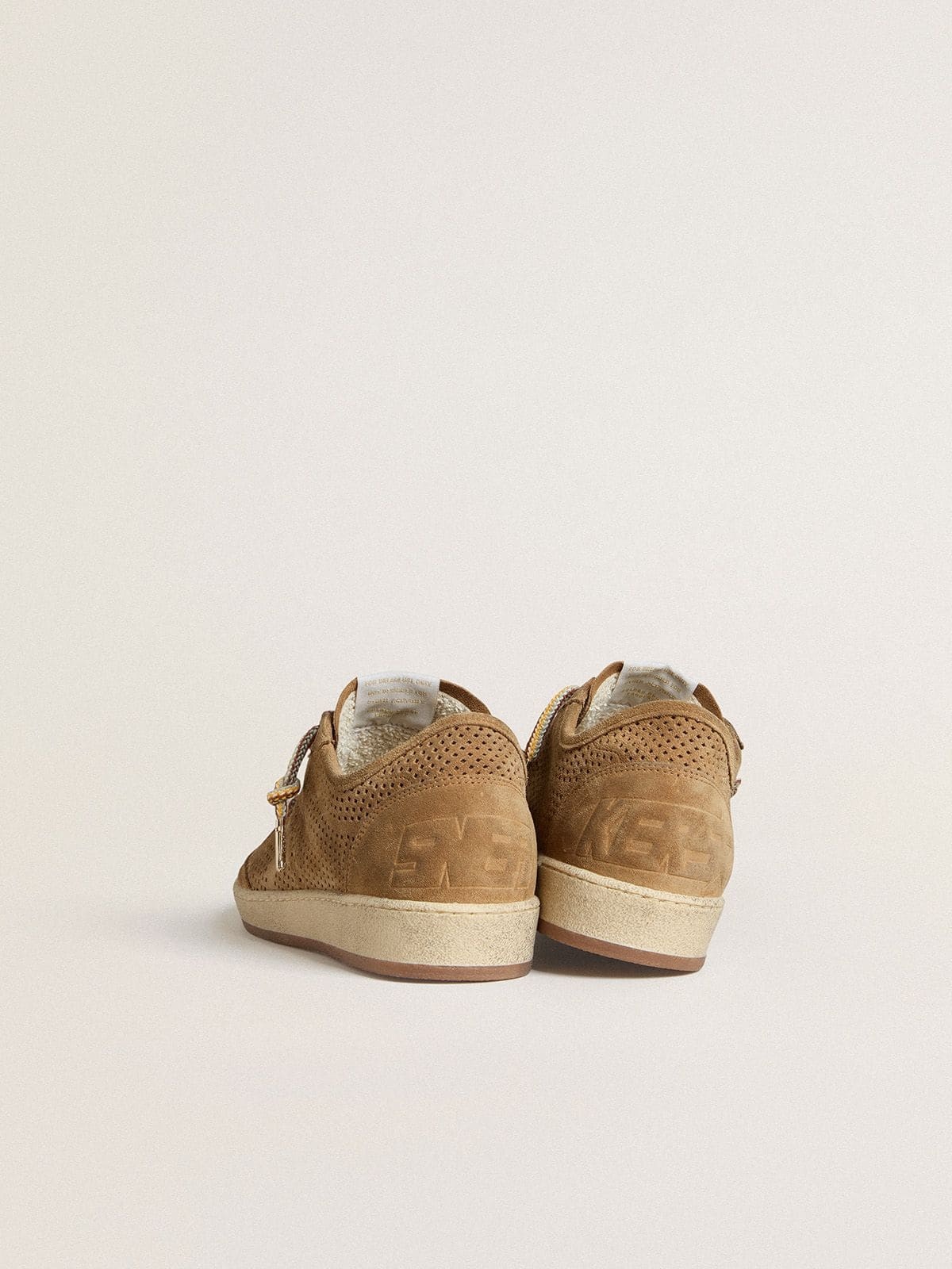 Women's Ball Star with perforated tobacco-colored suede upper and tone-on-tone star - 5
