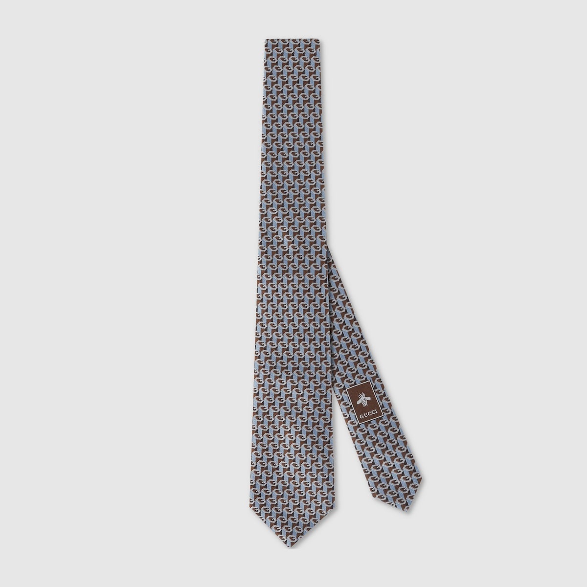Geometric G silk jacquard tie - 1