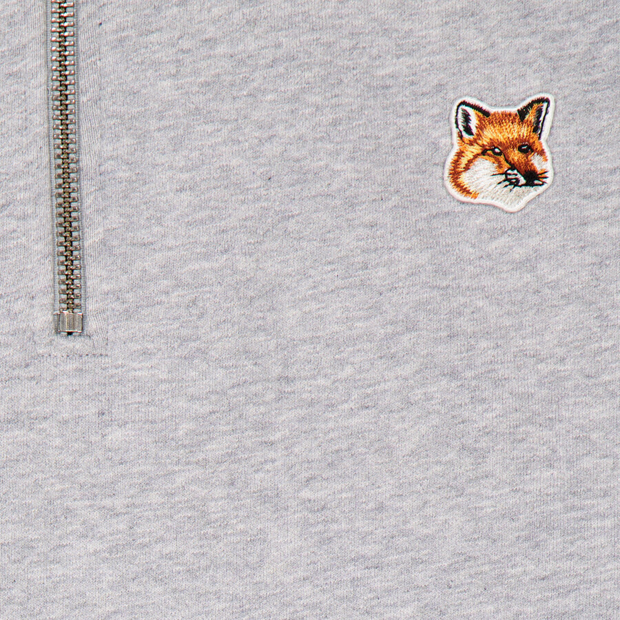 Maison Kitsune Half-Zip Fox Head Patch Sweatshirt - 2