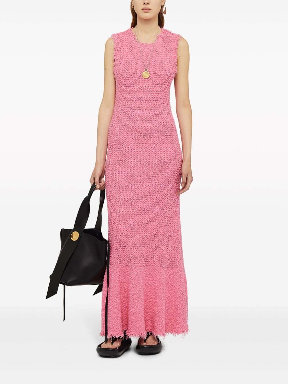 embroidered sleeveless maxi dress - 2