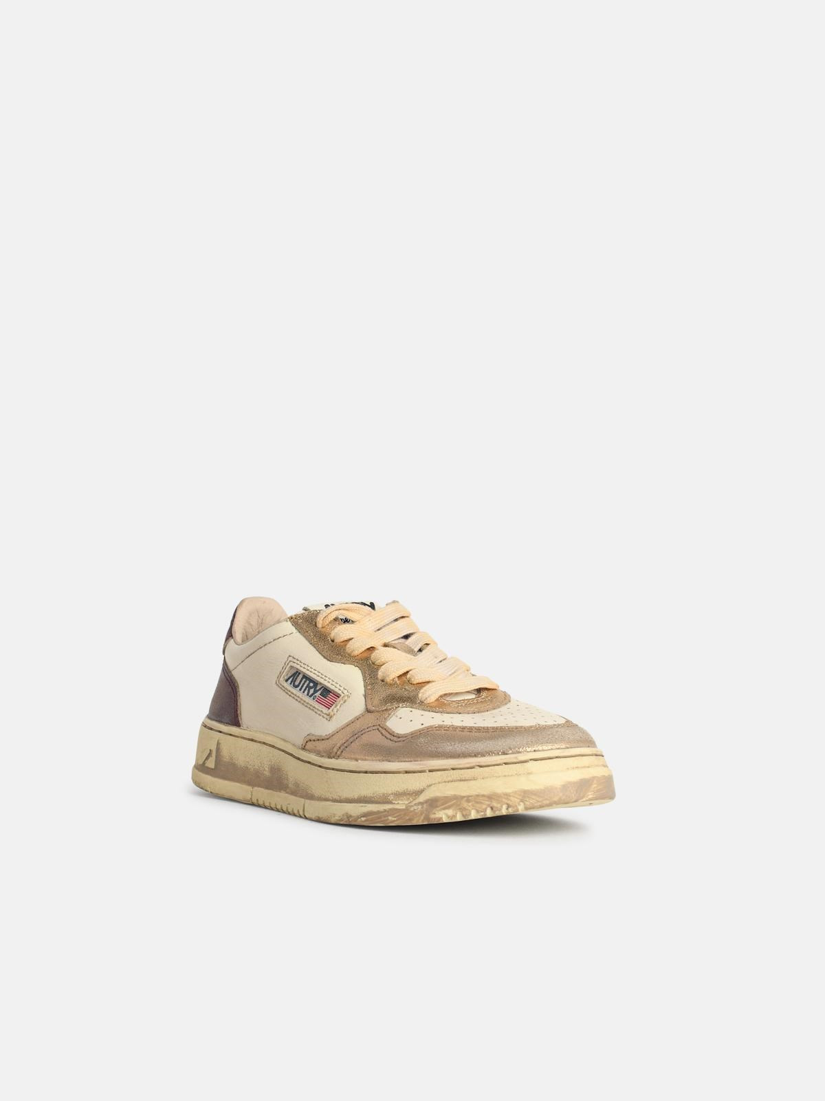 'SUPER VINTAGE' WHITE LEATHER SNEAKERS - 2