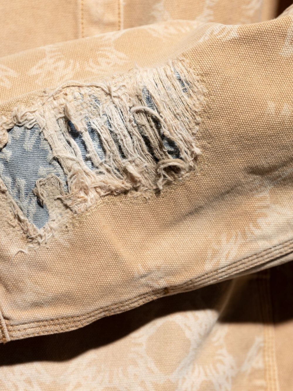 distressed printed jacket - 5