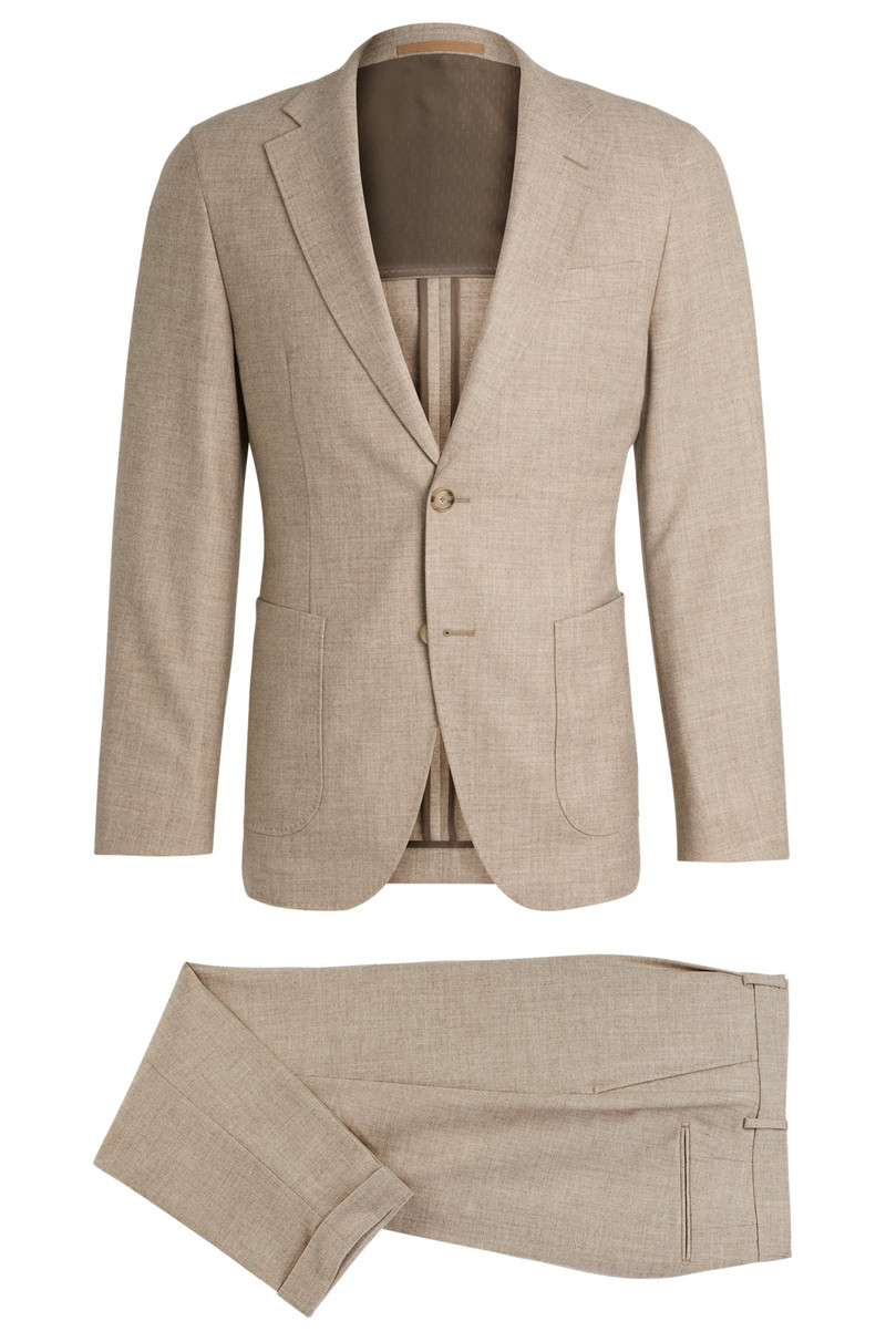 SLIM-FIT SUIT IN WOOL AND BISON HAIR 8