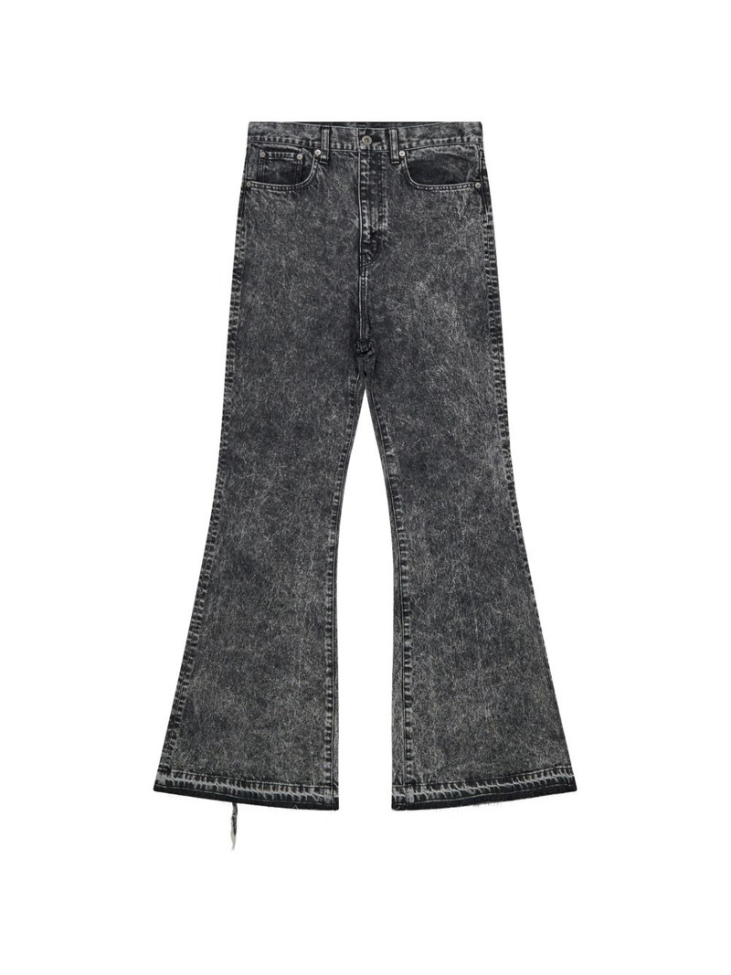 acid-wash frayed-hem jeans 1