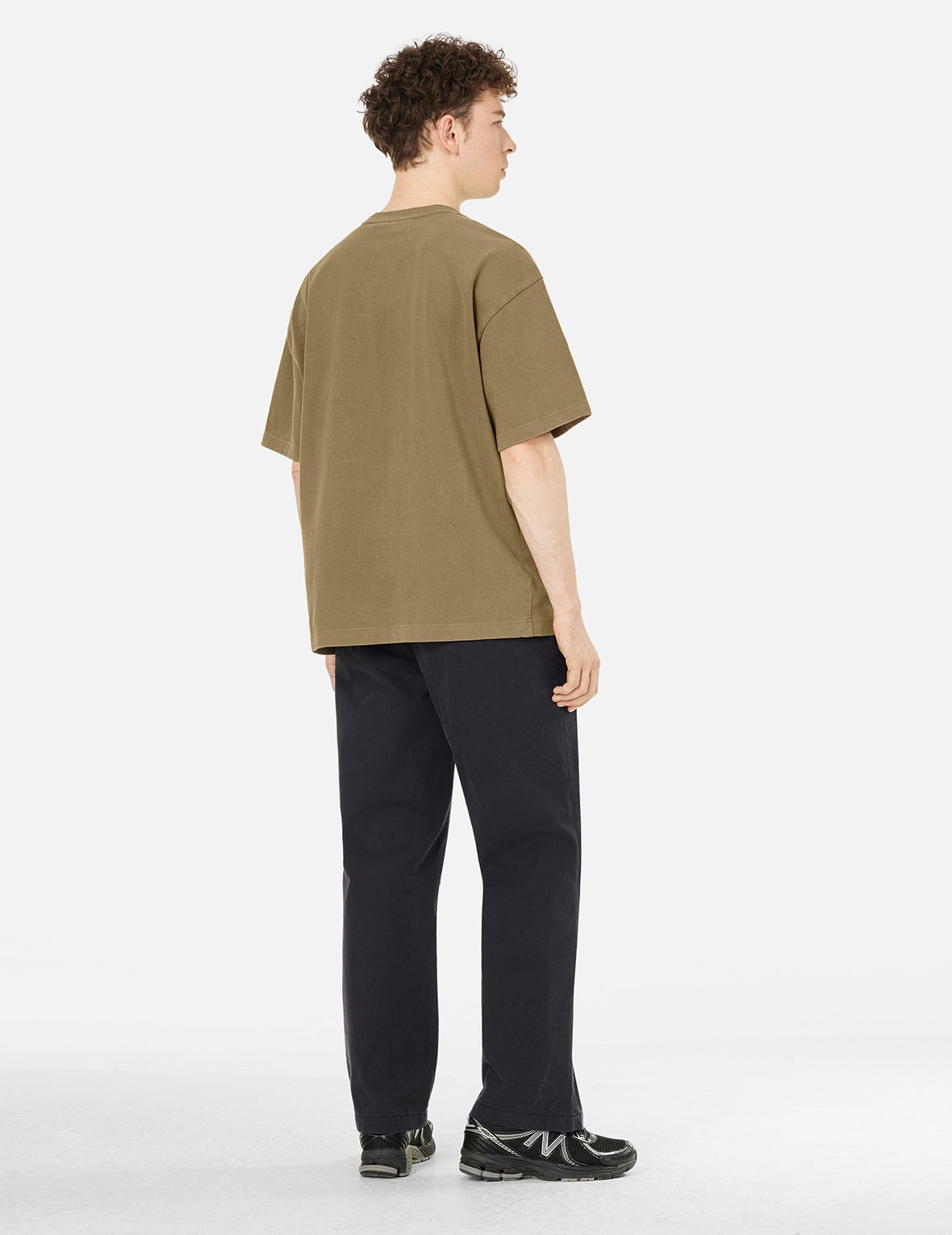 Seagull and Logo Embroidery Oversized Garment Dye T-Shirt - 4