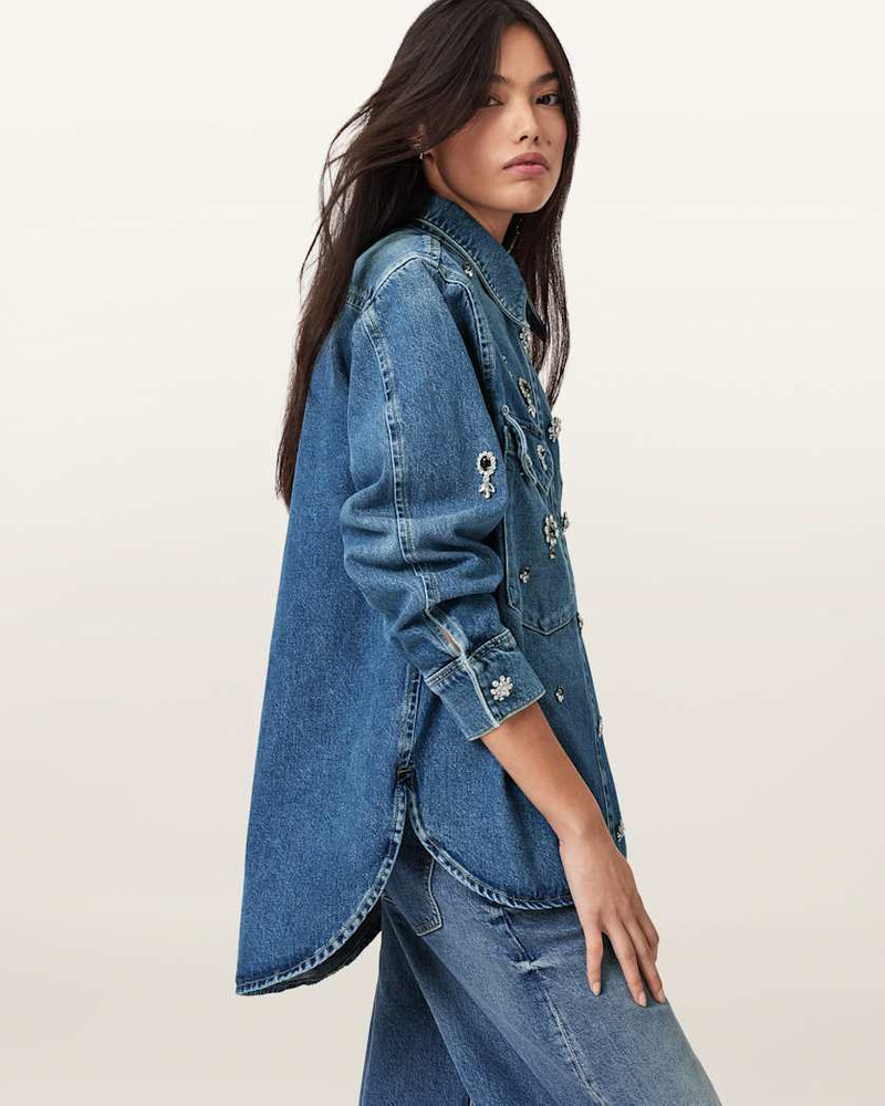 ENNA EMBELLISHED DENIM SHIRT 5