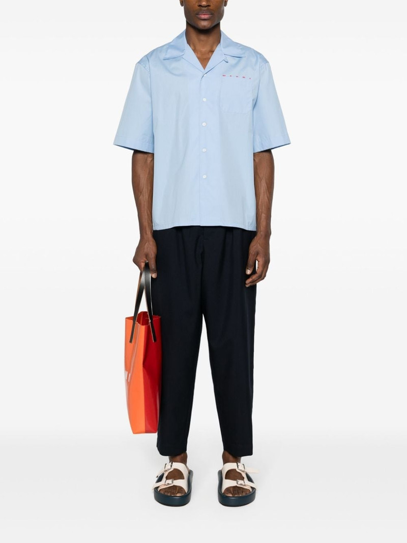 Marni logo-print poplin shirt outlook