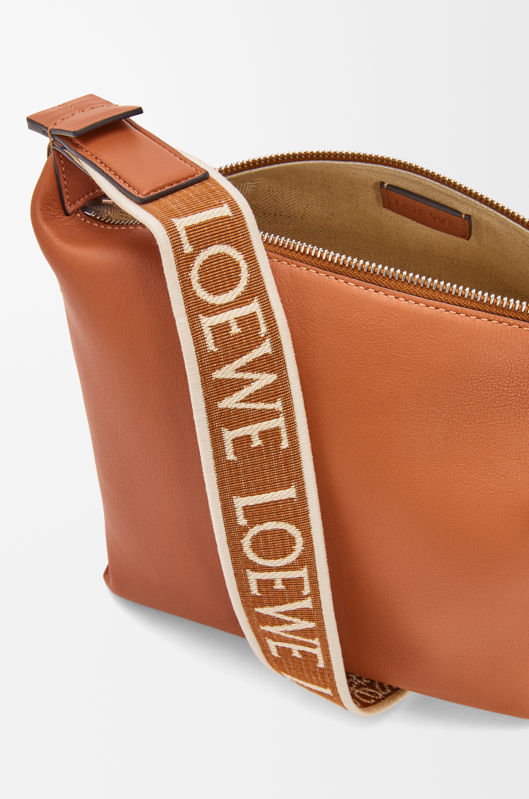 Small Cubi Crossbody bag in supple smooth calfskin and jacquard - 6