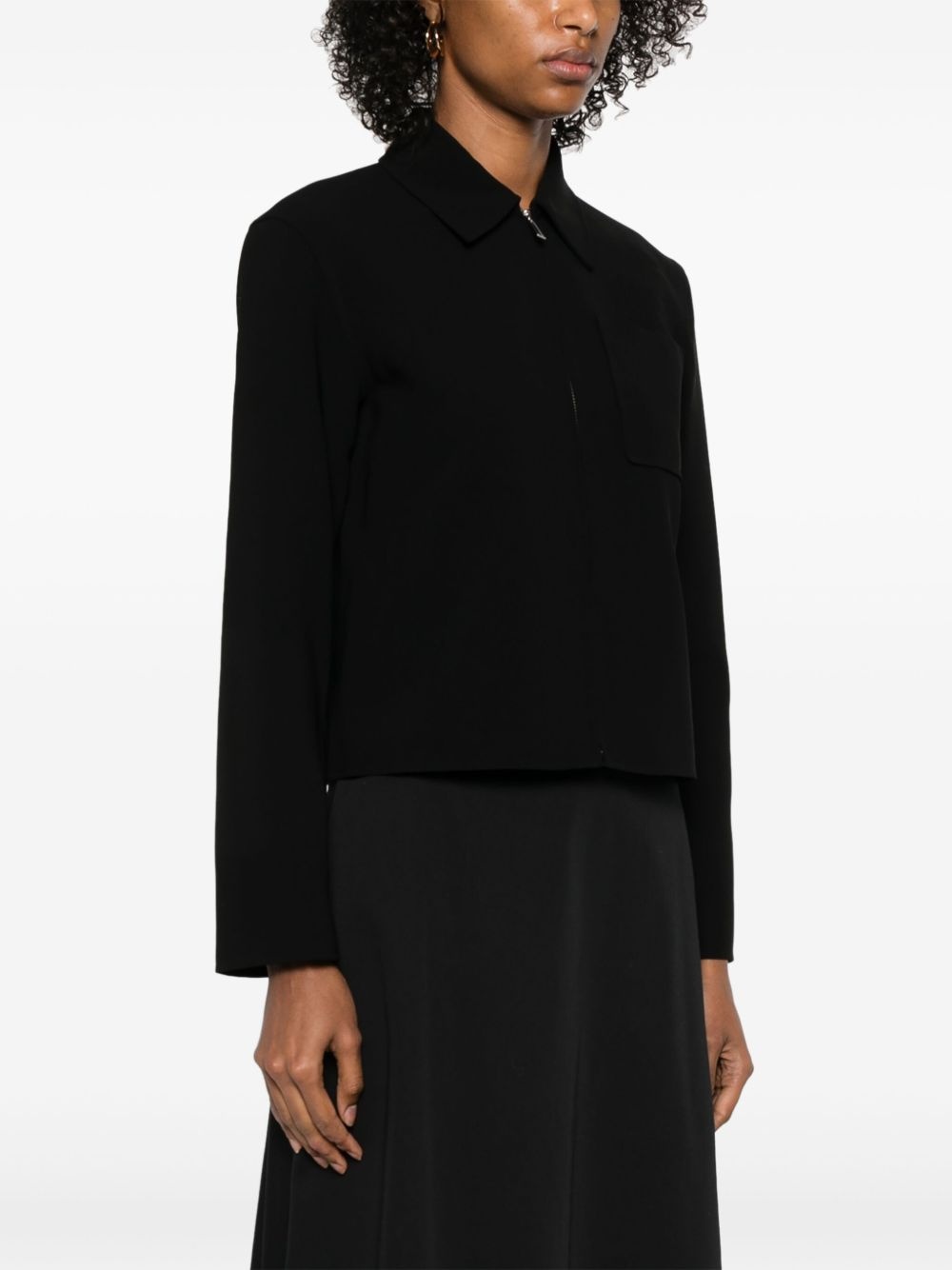 crepe-texture jacket - 3