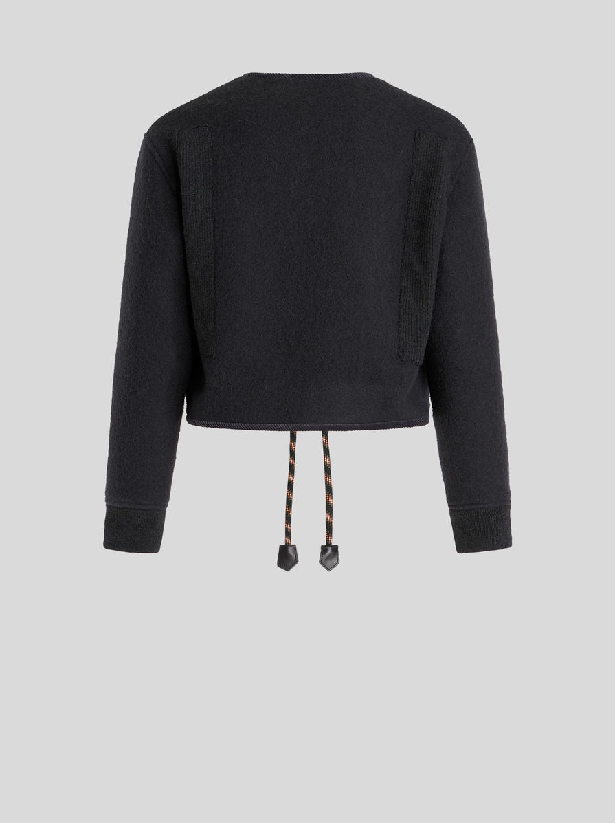 WOOL CLOTH JACKET WITH DRAWSTRING - 2