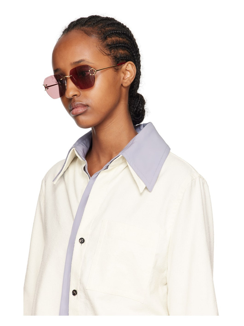 Gold 'Signature C de Cartier' Sunglasses 4