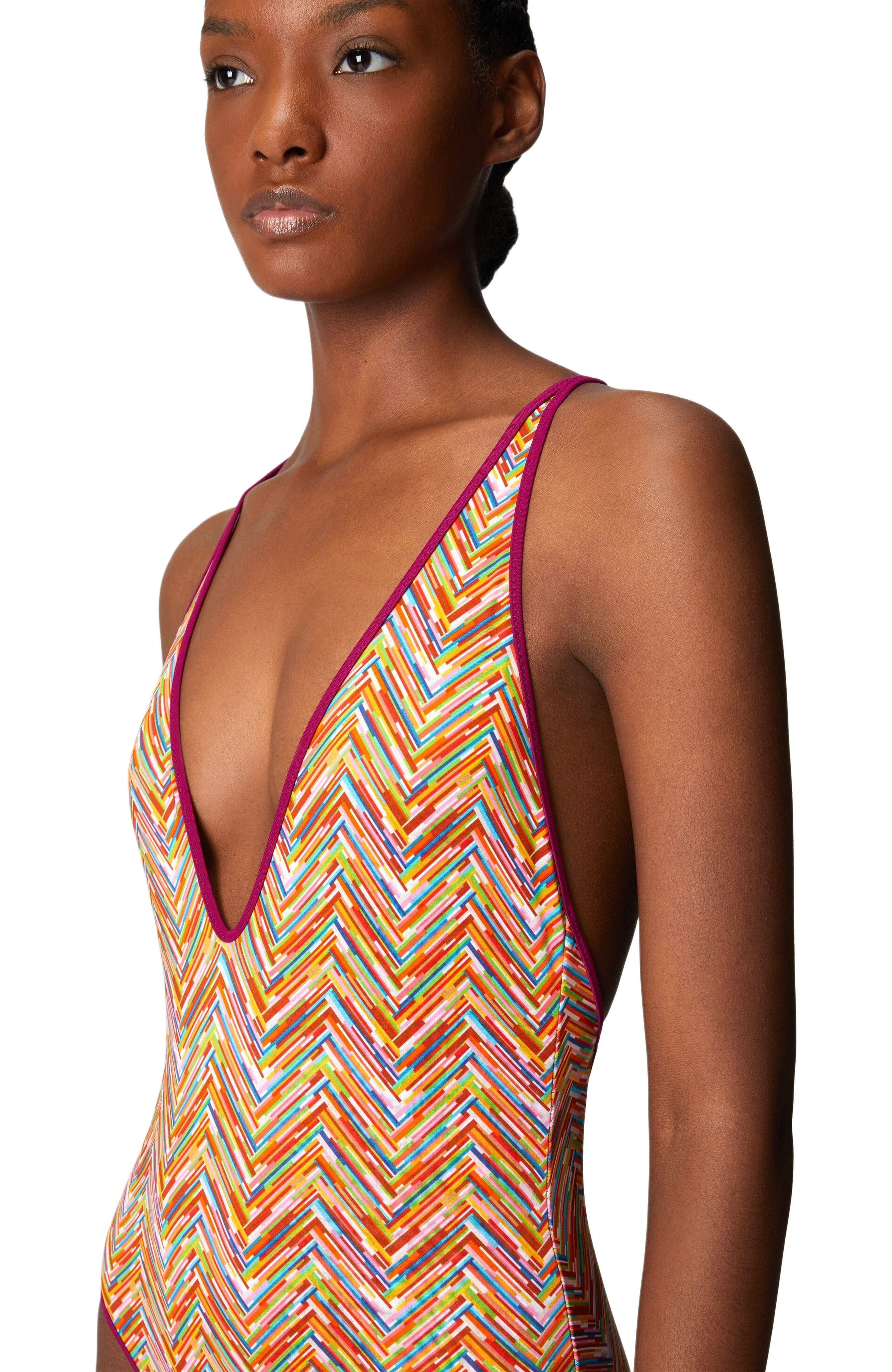 Missoni Reversible One-piece Swimsuit With Print And V-neck in Multicoloured at Nordstrom - 4