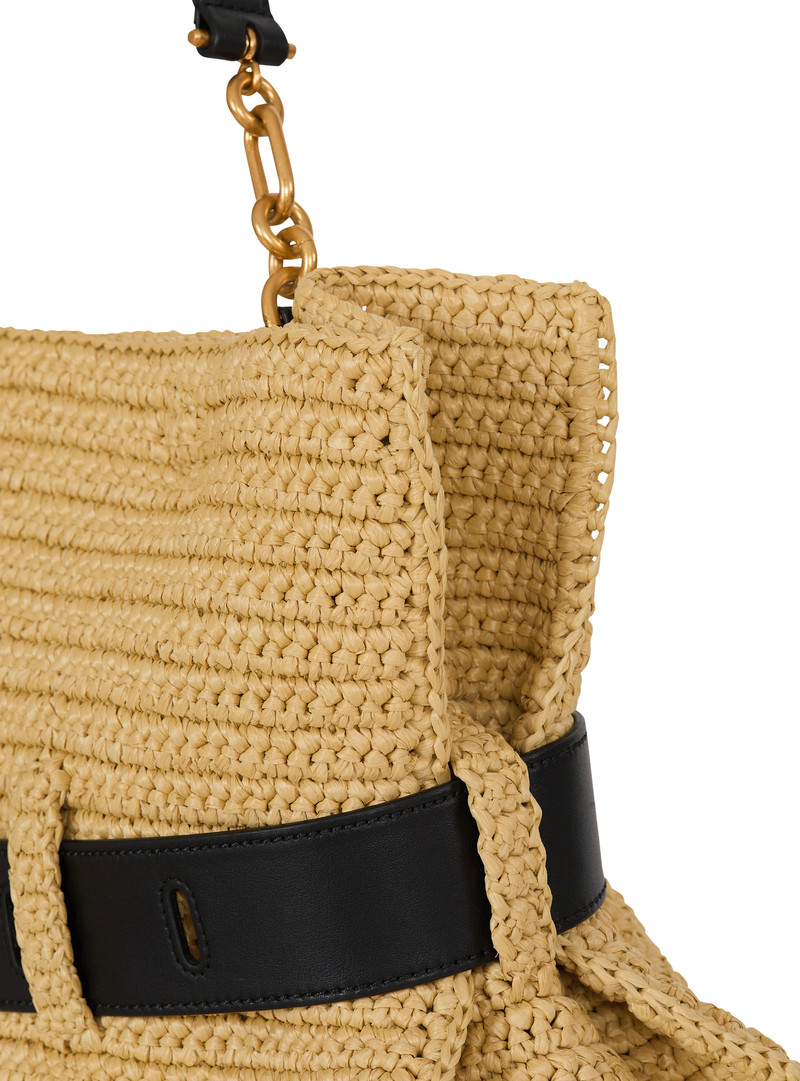 Medium Anthem bag in smooth leather and crochet 6