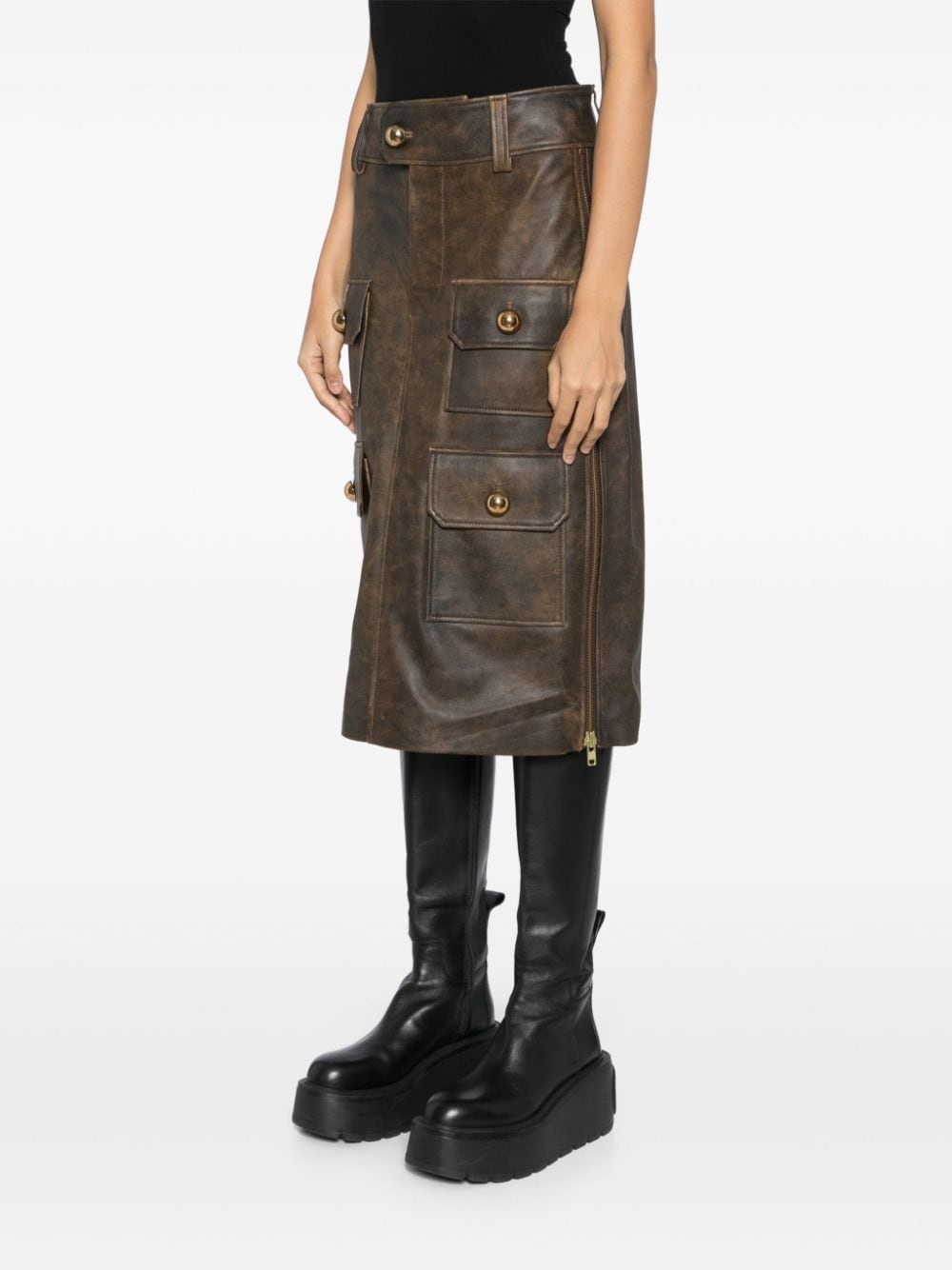 leather skirt - 3