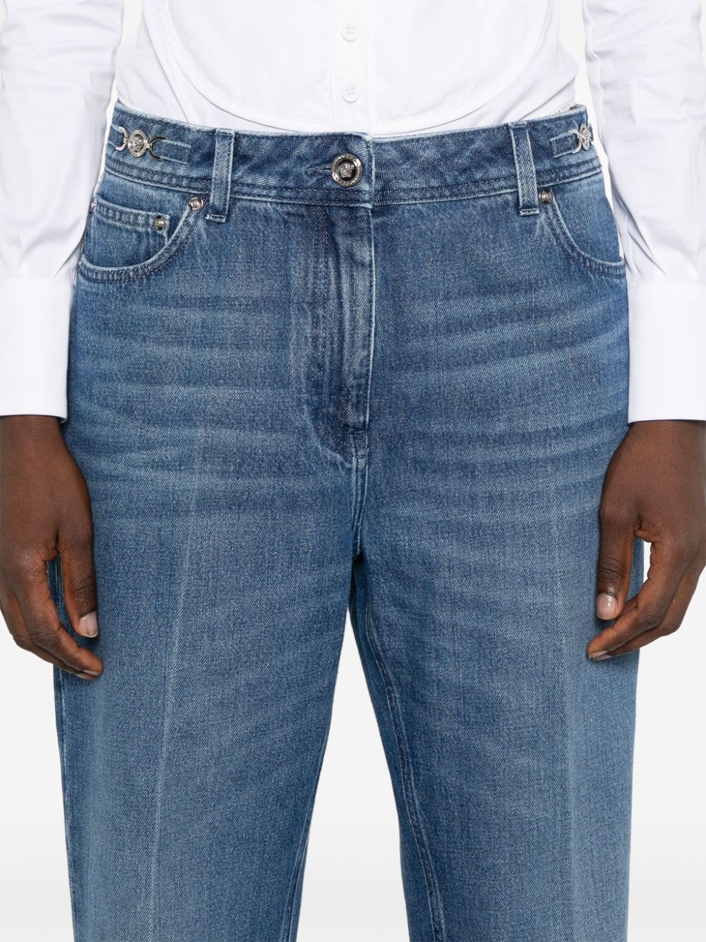 logo-plaque straight-leg jeans - 5