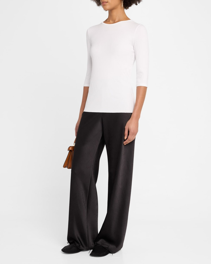 Vince Elbow-Sleeve Crewneck Tee outlook