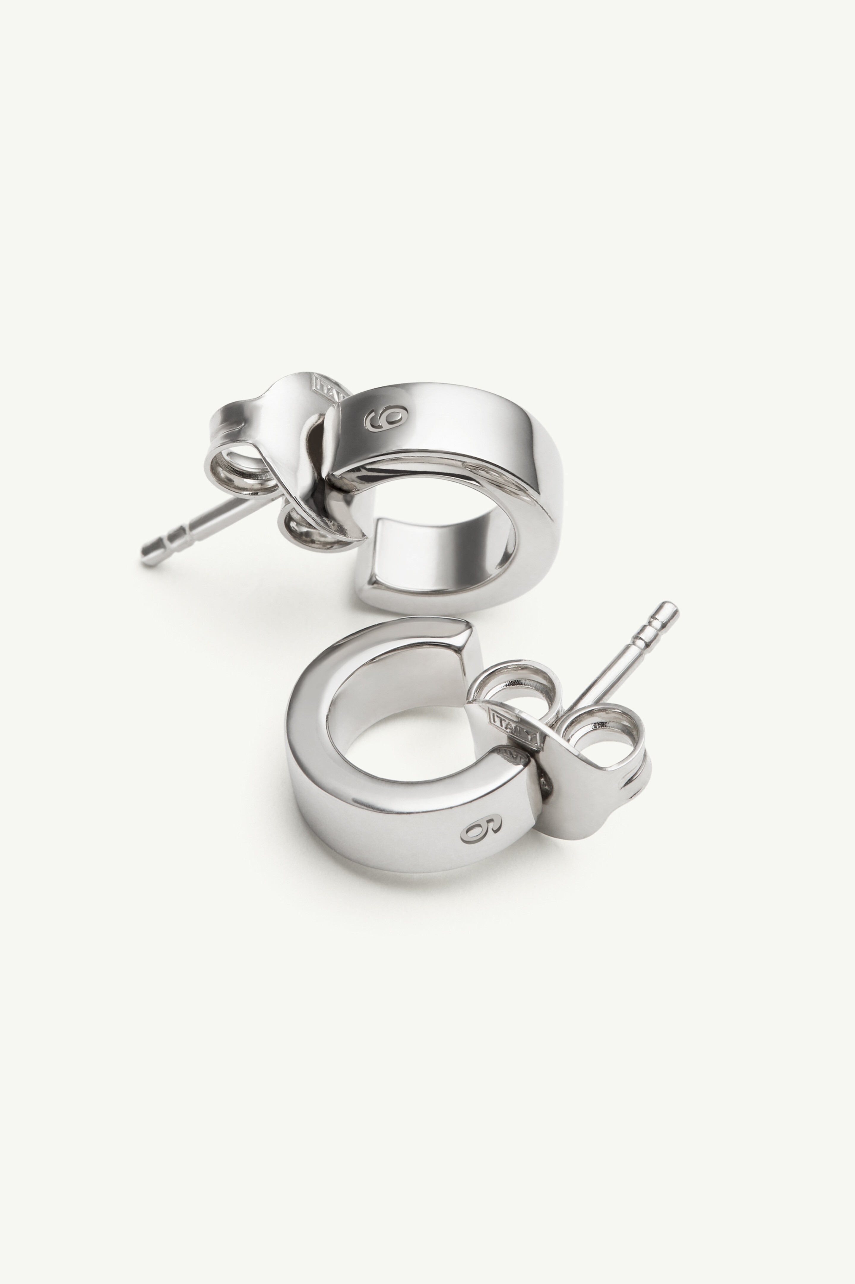 Numeric Minimal Signature Hoop Earrings - 5